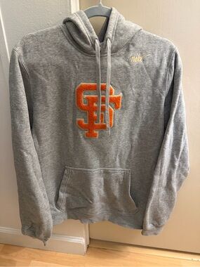 Nike Gray Hoodie with Orange SF Logo